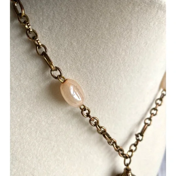 RELISTED Antique-Look Seed Bead Tassel Necklace - 32” Long Sautoir Style - Picture 3 of 8